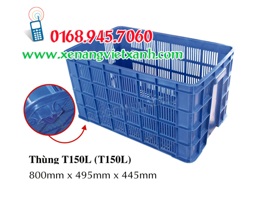 Thùng nhựa đan lưới công nghiệp nhiều loại và kích thước-www.palletnhua.com.vn