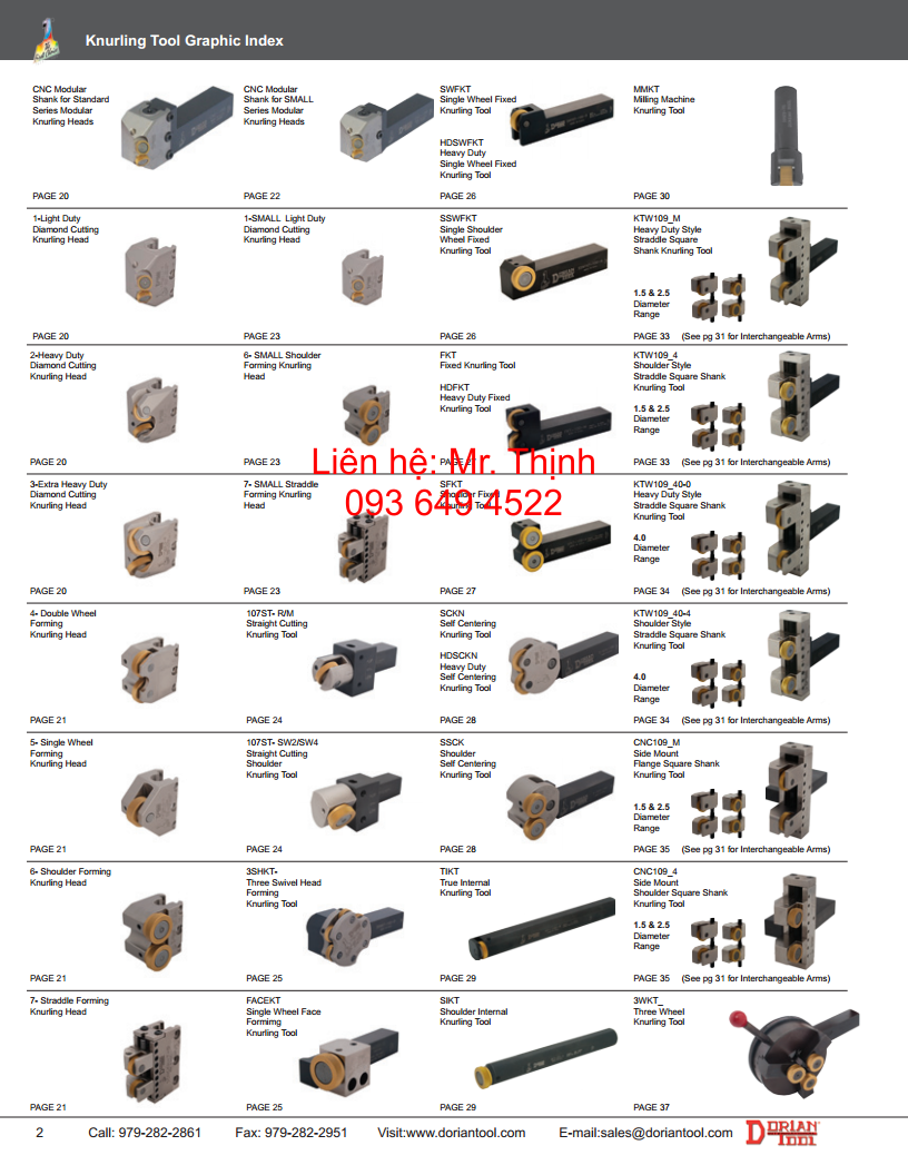 Dao lăn nhám Dorian Tool USA