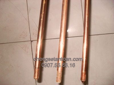 Cọc tiếp địa / Cọc tiếp địa thép mạ đồng / Cọc đồng đỏ / Cọc đồng vàng