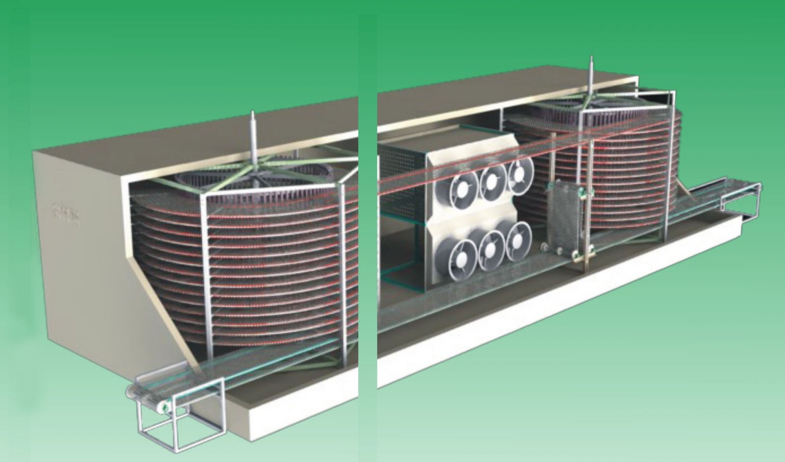 Dây chuyền cấp đông nhanh IQF dạng xoắn ốc