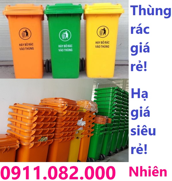 Bán thùng rác 240 lít giá rẻ tại vĩnh long tiền giang- thùng rác siêu rẻ
