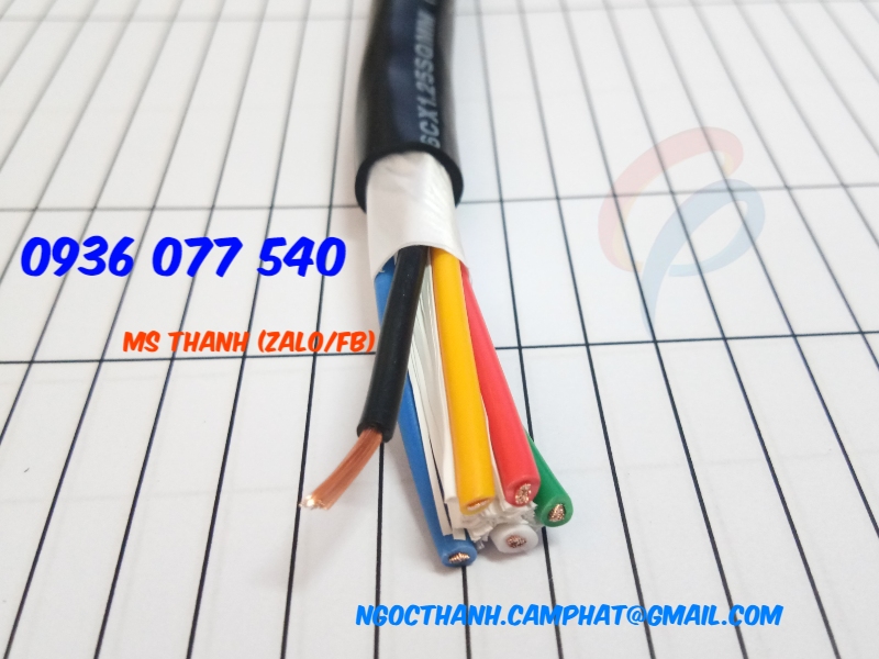 Cáp điều khiển 6C x 0.5 mm2 Sangjin CU/PVC/PVC