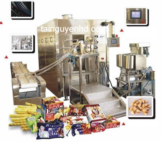 Dây chuyền sản xuất bánh quế cuộn